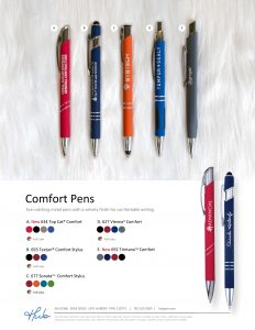 Comfort metal pens flyer (Hub branded)