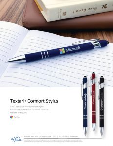 Textari Comfort Stylus pen flyer (Hub branded)