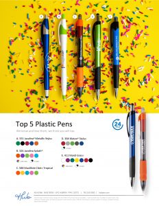 We know you'll love our top 5 plastic pens (Hub branded)