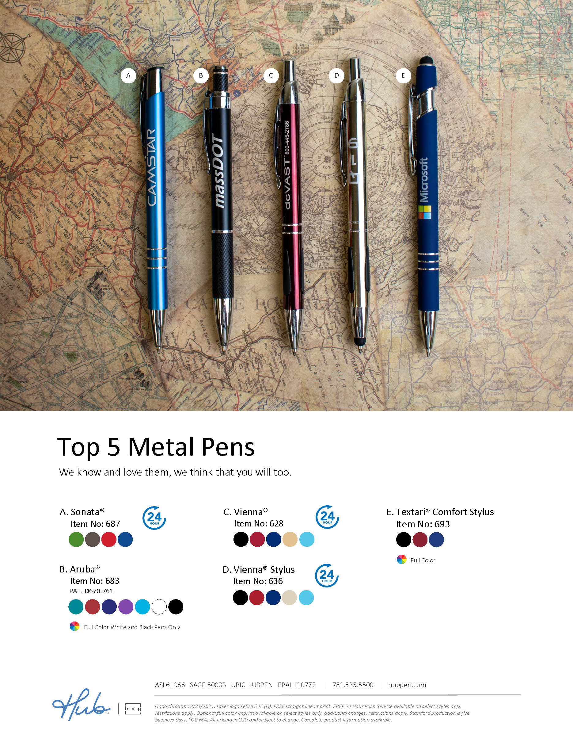 Top 5 Metal Pens Flyer (Hub branded)
