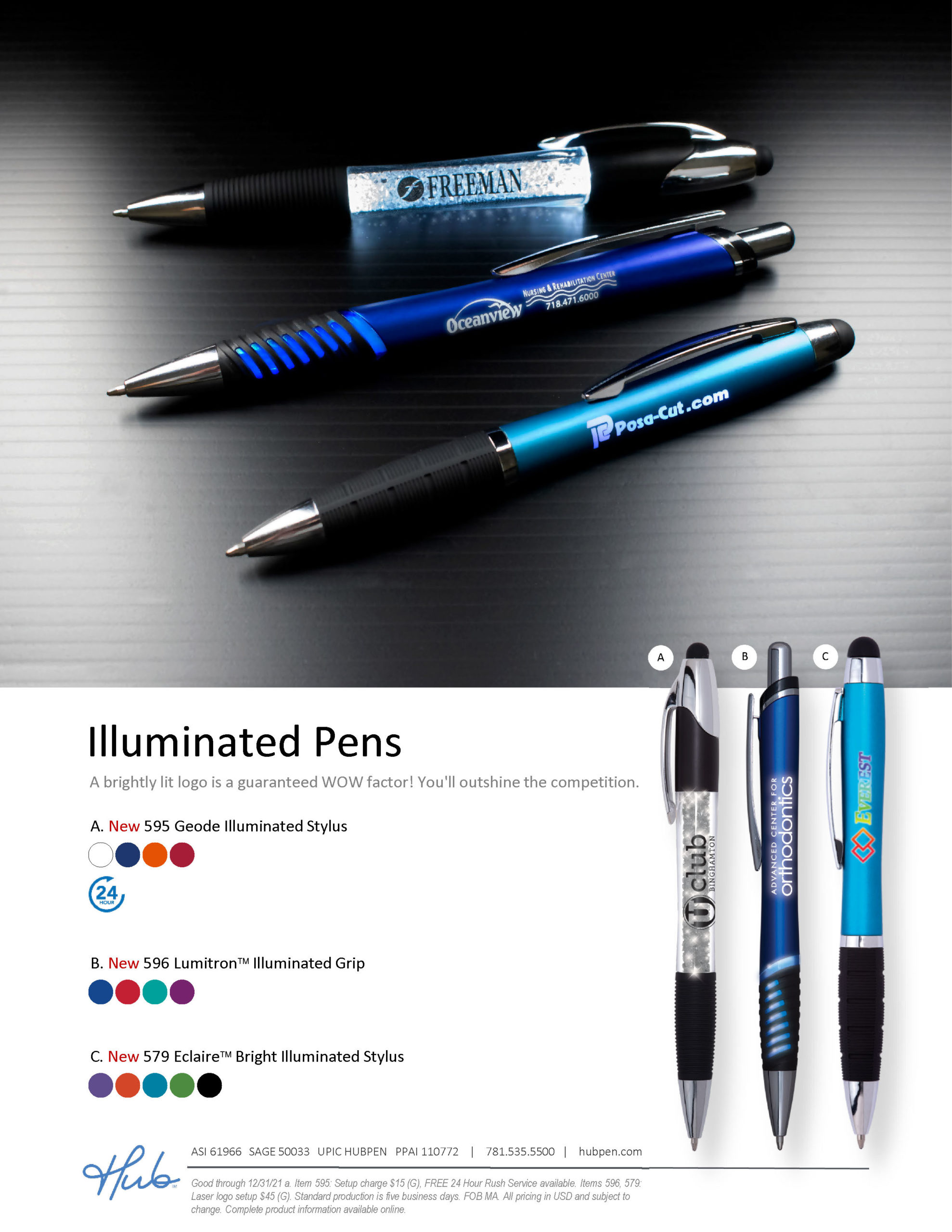 Illuminated pens flyer (Hub branded)