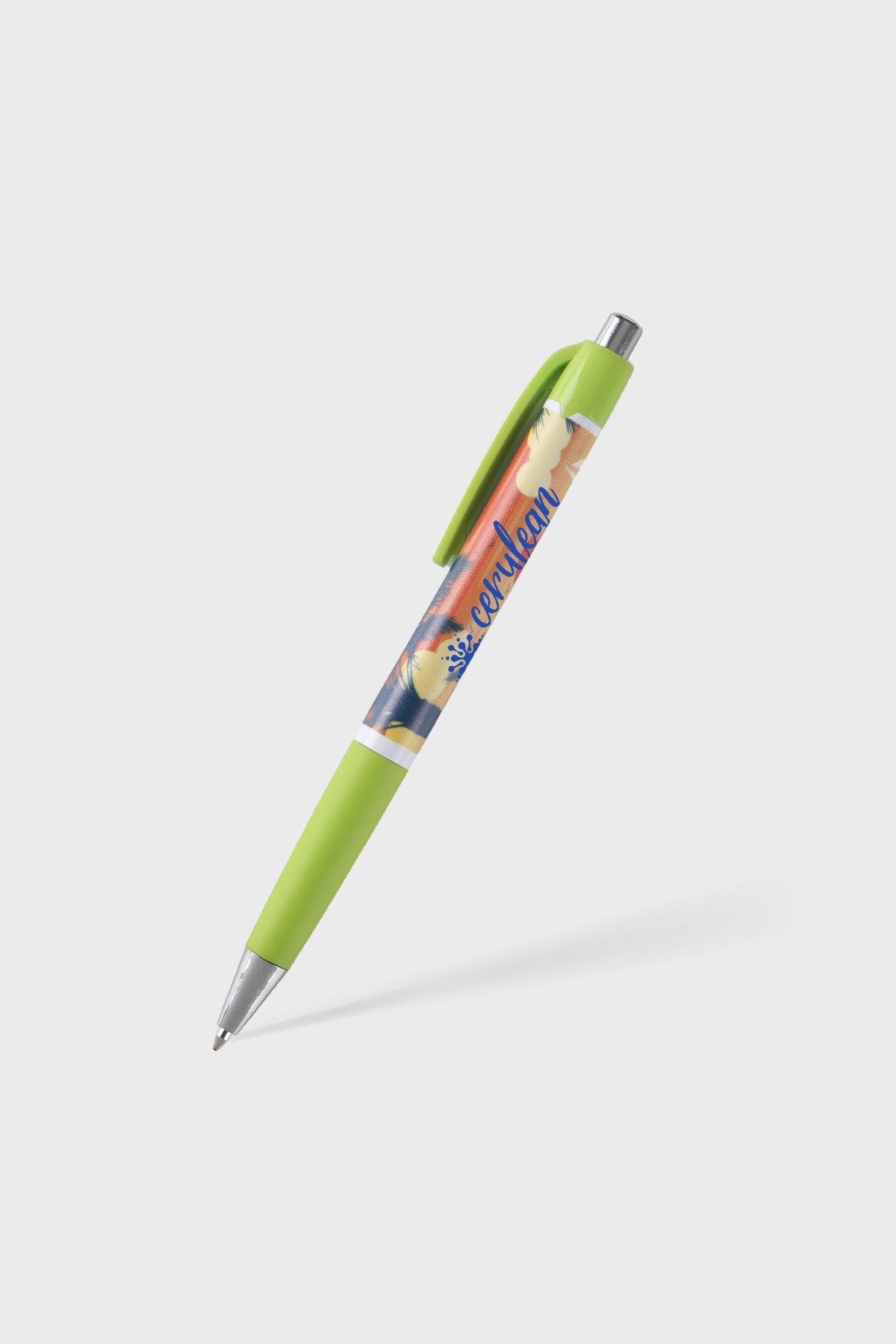 Promotional plastic pens w colorful rubber grips metal pen